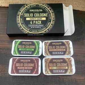 VIKING REVOLUTION - MEN’S 4 PACK OF SOLID COLOGNE DIFFERENT SCENTS